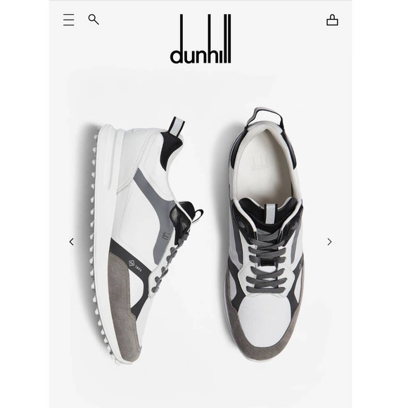 $675 Dunhill White Radial 2.0 Runner, size 45 (US 12) - Picture 1 of 14